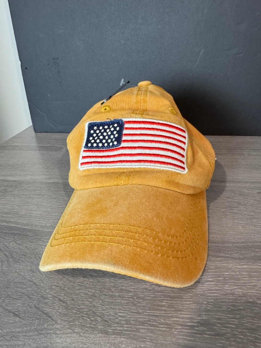 NWT Altar’d State mustard color American flag cap. Cotton, OSFM.